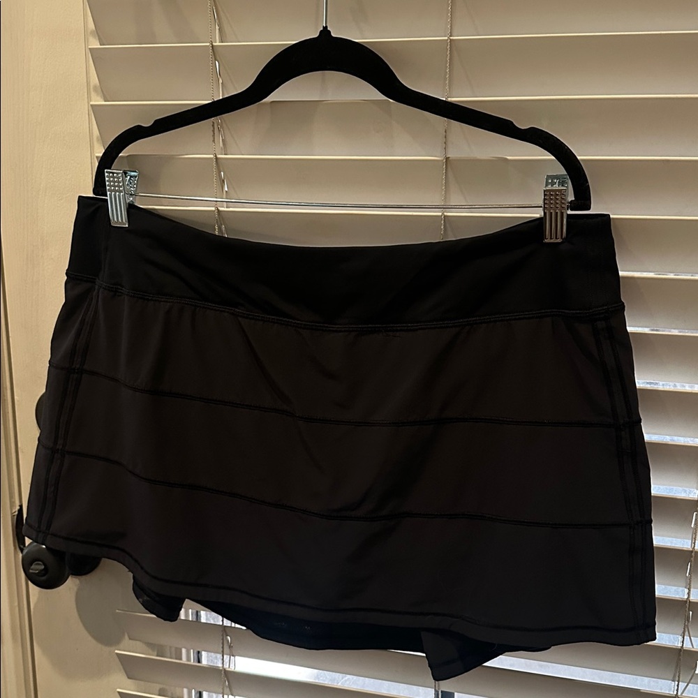 Lululemon Athletica Black Zip Pocket Skort